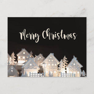 Carte Postale Merry Christmas  Illuminated Christmas Houses