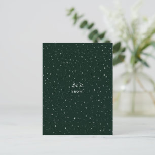 Carte Postale Merry Christmas Let It Snow Holidays Card