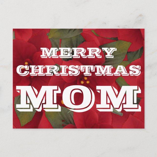 Carte postale Merry Christmas Mom (Devant)