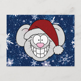 Carte Postale Merry Christmas Santa Mouse Screwball Graphics