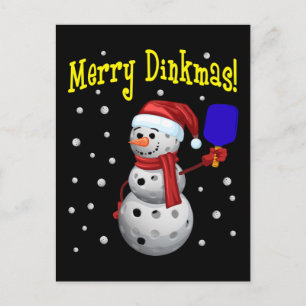 Carte Postale Merry Dinkmas - Pickleball Snowman