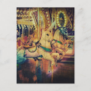 Carte Postale Merry Go Round Animaux Grunge