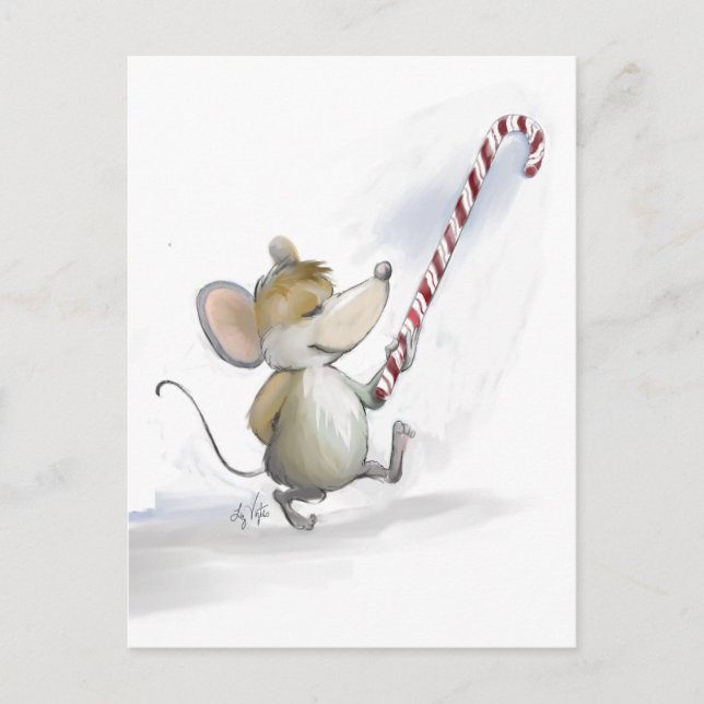 Carte postale Merry Mouse Moe Holiday (Devant)