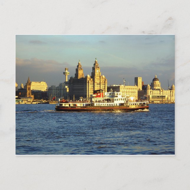 Carte Postale Mersey Ferry & Liverpool Waterfront (Devant)