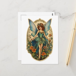 Carte Postale Merveilleuse Fée Vintage