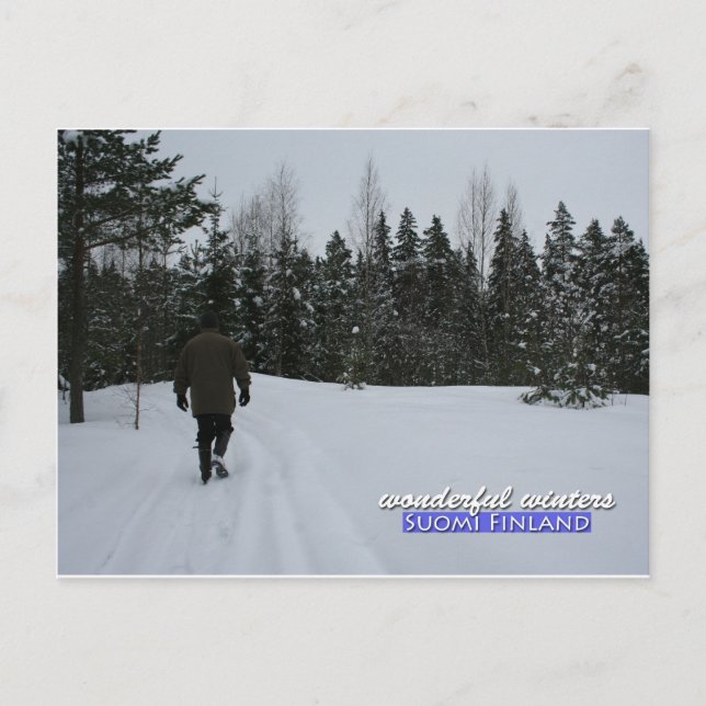 Carte Postale Merveilleux hivers à Suomi Finlande (Devant)