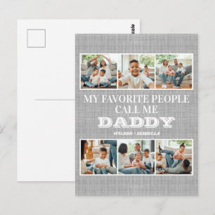 Carte Postale Mes Gens Favoris M'Appelent Fête des pères Papa