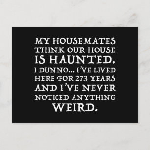 Carte Postale Mes Hommes Pensent Que Notre Maison Est Hantée