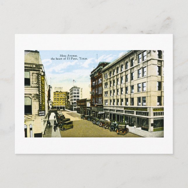 Carte Postale Mesa Avenue, El Paso, Texas (Devant)