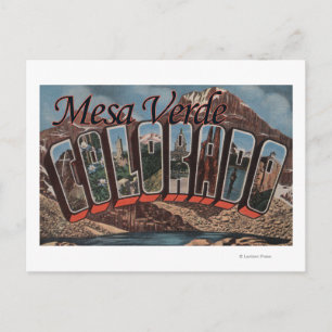 Carte Postale Mesa Verde, Colorado - Scènes de grandes lettres