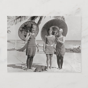Carte Postale Mesdames à la plage, 1920