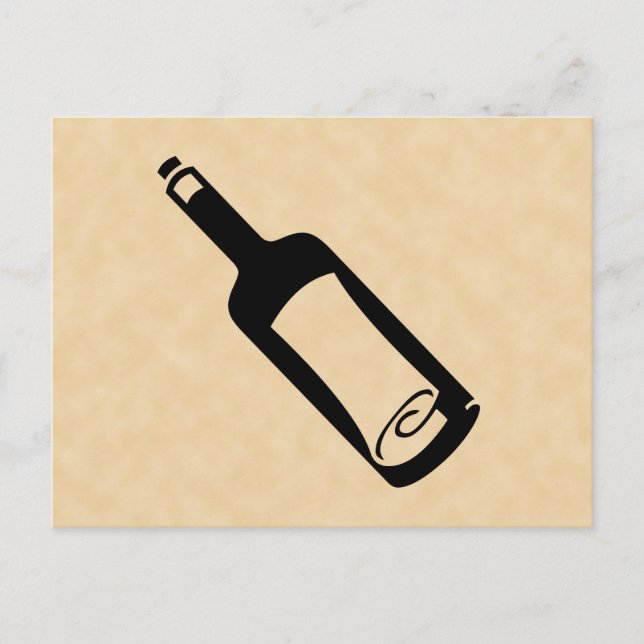 Carte Postale Message dans une bouteille. (Devant)