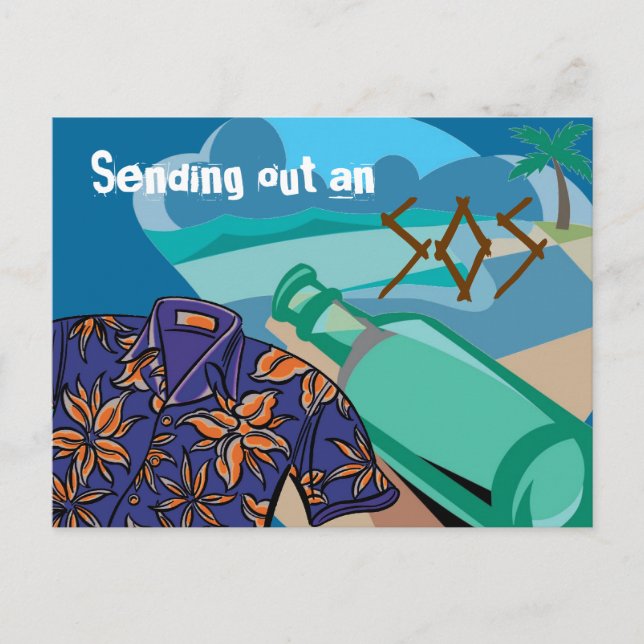 Carte Postale Message dans une bouteille (Devant)