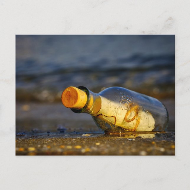 Carte Postale Message dans une bouteille (Devant)
