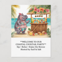Message de bienvenue à la fête HIPPO BEACH Cocktai