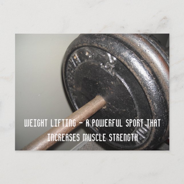 Carte Postale Message de motivation pour la musculation (Devant)