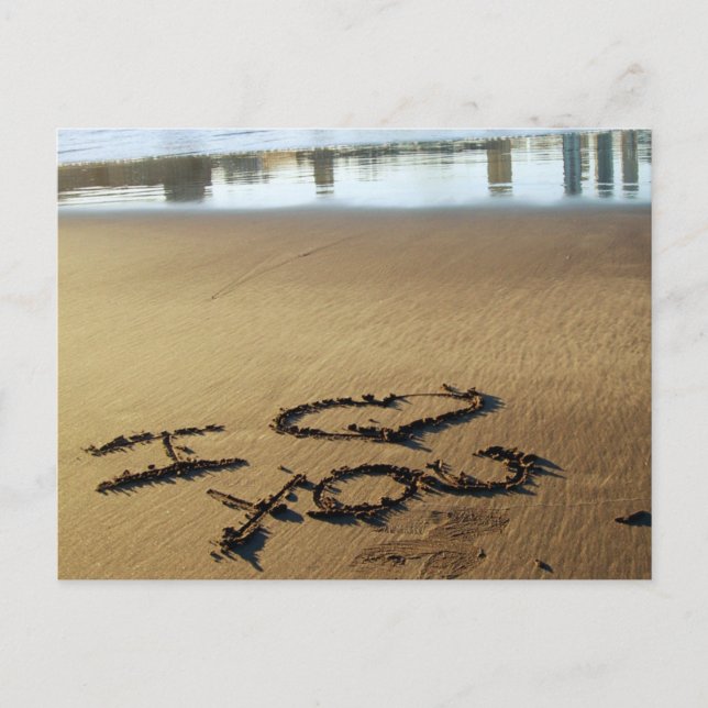 Carte Postale Message de plage (Devant)
