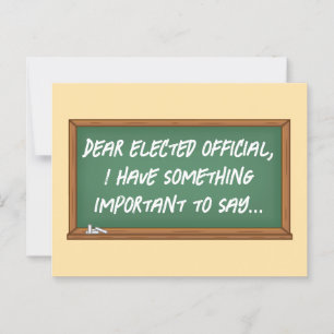 Carte Postale Message du tableau de bord aux responsables élus