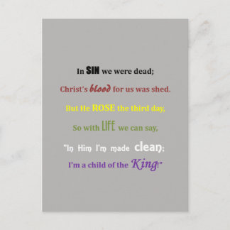 Carte postale Message Evangile