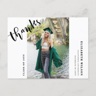 Carte Postale Message personnalisé Remerciement de fin d'études 