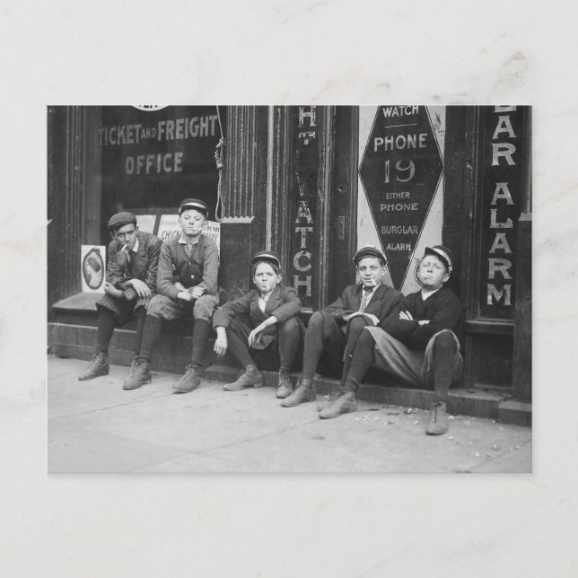 Carte Postale Messagers Telegram, 1910 (Devant)