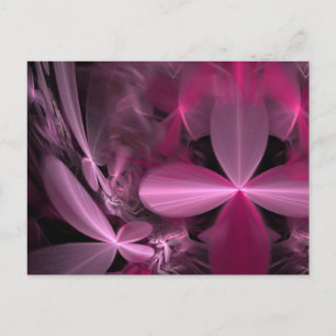 Carte Postale Metallic Pétales de fleur rose