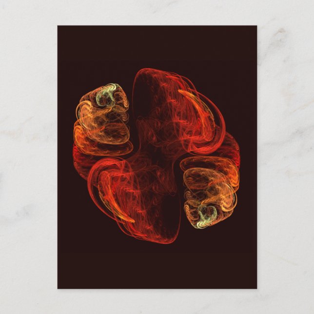 Carte Postale Métamorphose Énergie Art Fractal Abstrait Moderne (Devant)