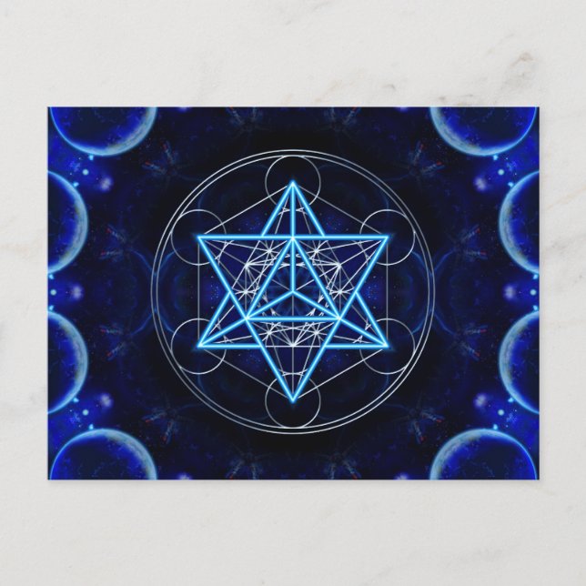 Carte Postale Metatrons Würfel - Merkaba - Stern Tetraeder (Devant)