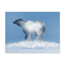 Carte postale météo pullover ours polaire
