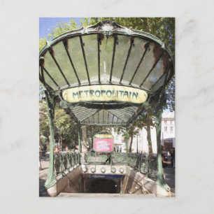 Carte Postale Métro Abbesses, Montmartre, Paris