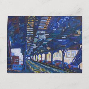 Carte Postale Métro dans Upper Manhattan Under The Tracks.