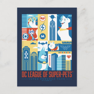 Carte Postale Métropole Art déco à super-pouvoirs