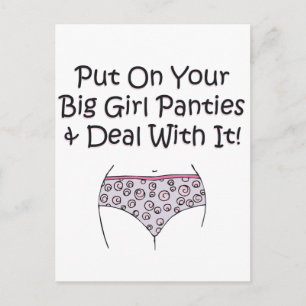 Carte Postale Mettez vos culottes de filles et traitez-en avec !