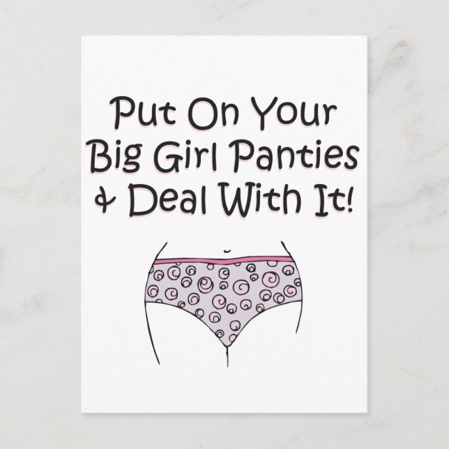 Carte Postale Mettez vos culottes de filles et traitez-en avec ! (Devant)