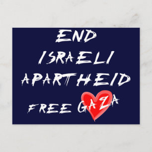 Carte Postale Mettre fin à l'apartheid israélien Libérer Gaza