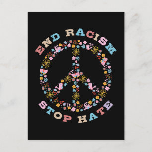 Carte Postale Mettre fin au racisme Arrêter la haine