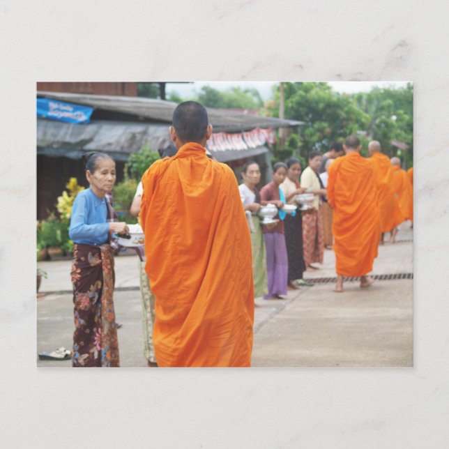 Carte Postale Mettre le riz au moine (Devant)