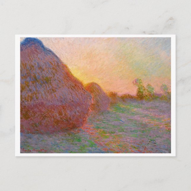 Carte Postale Meules Haystack de Claude Monet (Devant)