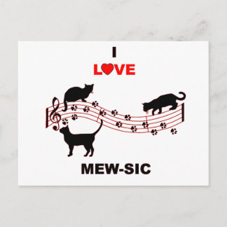 Carte Postale Mew-sic