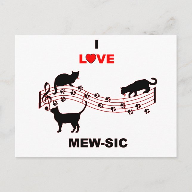 Carte Postale Mew-sic (Devant)