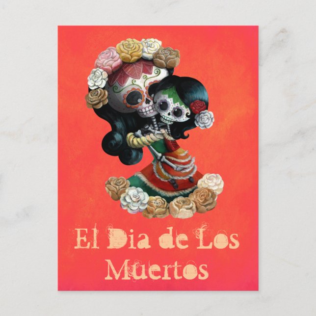 Carte Postale Mexicaine Skeleton Motherly Love (Devant)