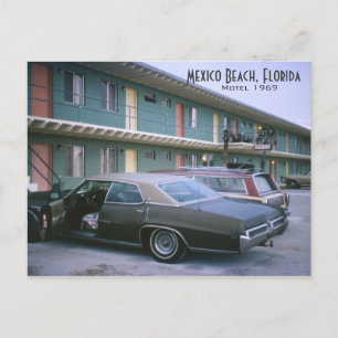 Carte Postale Mexico Beach, Floride 1969 Retro Motel Postcard