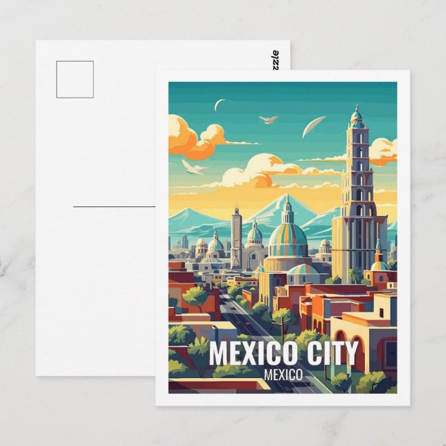 Carte Postale Mexico City Mexique Lieu de voyage célèbres (Devant / Derrière)