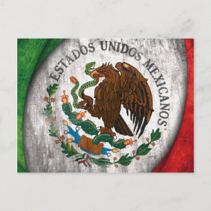 Carte Postale Mexico Flag Postcard