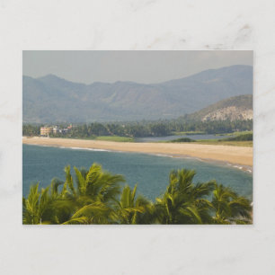 Carte Postale Mexique, Jalisco, Barra de Navidad. Plage de la vi