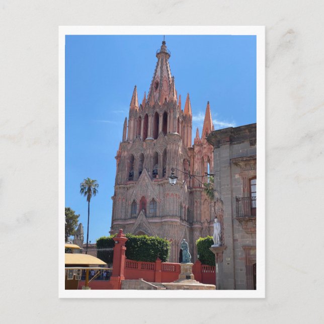 Carte Postale Mexique, San Miguel de Allende Parroquia Cathédral (Devant)