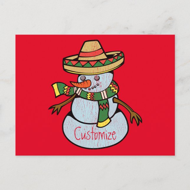 Carte Postale Mexique Sombrero Père Noël Thunder_Cove (Devant)