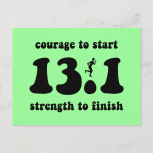 Carte Postale Mi-marathon inspirant