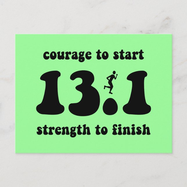 Carte Postale Mi-marathon inspirant (Devant)