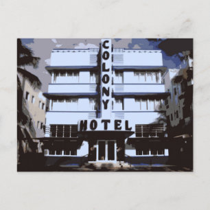 Carte Postale Miami Beach Art Deco Hôtels au matin